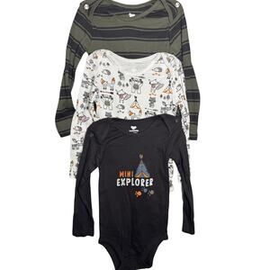 KoalaBaby Long Sleeve Baby Bodysuits Size Babies 18 - 24 Months Set of 3